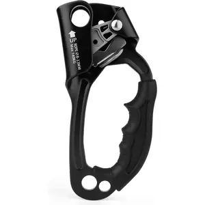 Climbing Hand Ascender Outdoor Mountaineering Tree Arborist Climbing Rappelling Equip Hand Ascender for 8-14MM Rope Left Right Hand Ascender