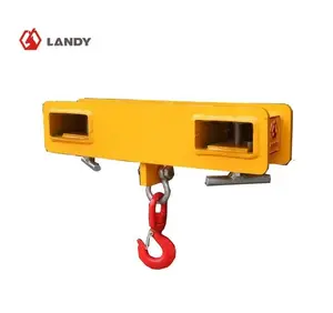 Landy Attachments 4000lbs Capacity Forklift Lifting Hoist Hook, Yellow Forklift Mobile Crane Hook with Heavy Duty Load Hook