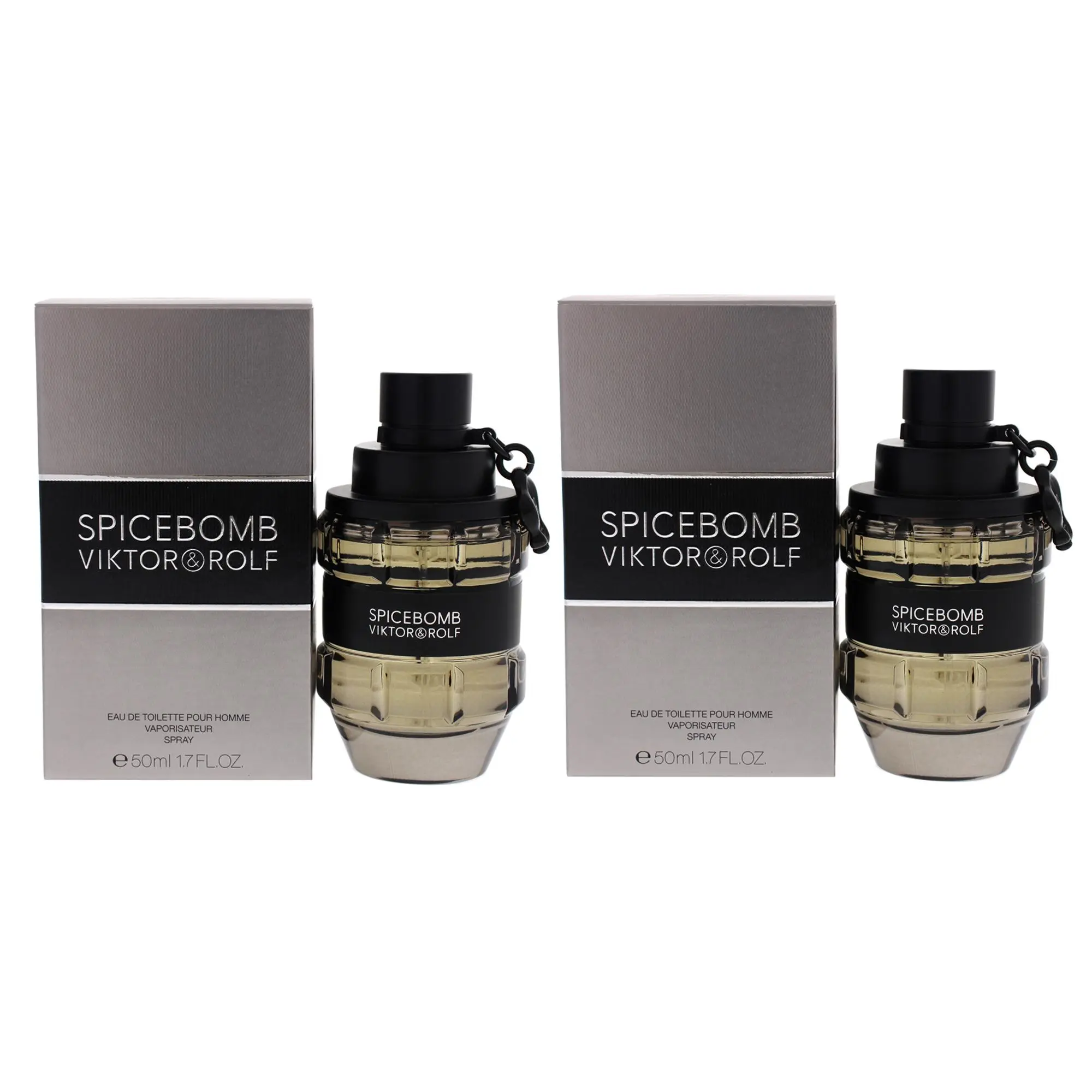 Viktor and Rolf Spicebomb Bold Spice Eau de Toilette Spray for Men, 1.7 fl oz, Spray Apply, Pack of 2