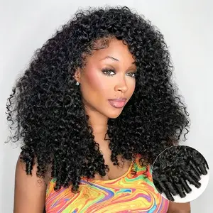 Glueless Burmese Curly Wig 13x4 HD Lace Front Wig Kinky Afro Curly Pre Plucked 180% Density 100% Vietnamese Human Hair Wigs For Women Deep Wave Water Wave Transparent Lace Frontal Wig #SummerVibes