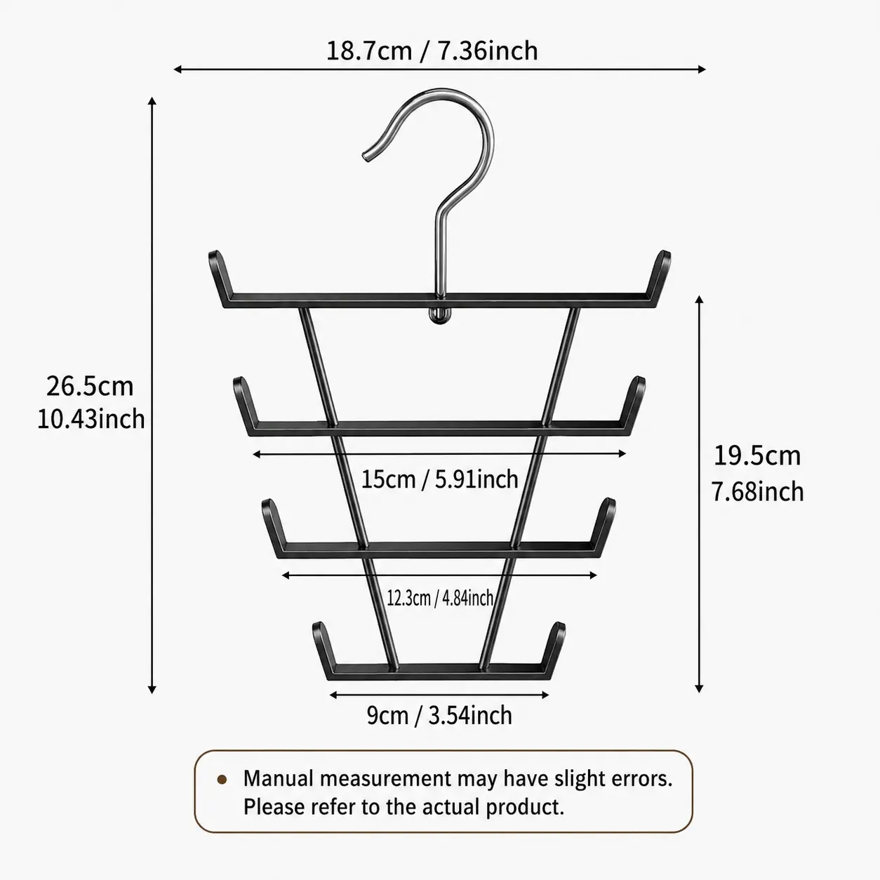 1 Piece Multi-layer Hanger, Two-tone Optional 360 Degree Rotatable for Storing Hats Towels Small Garments in Wardrobe Closet