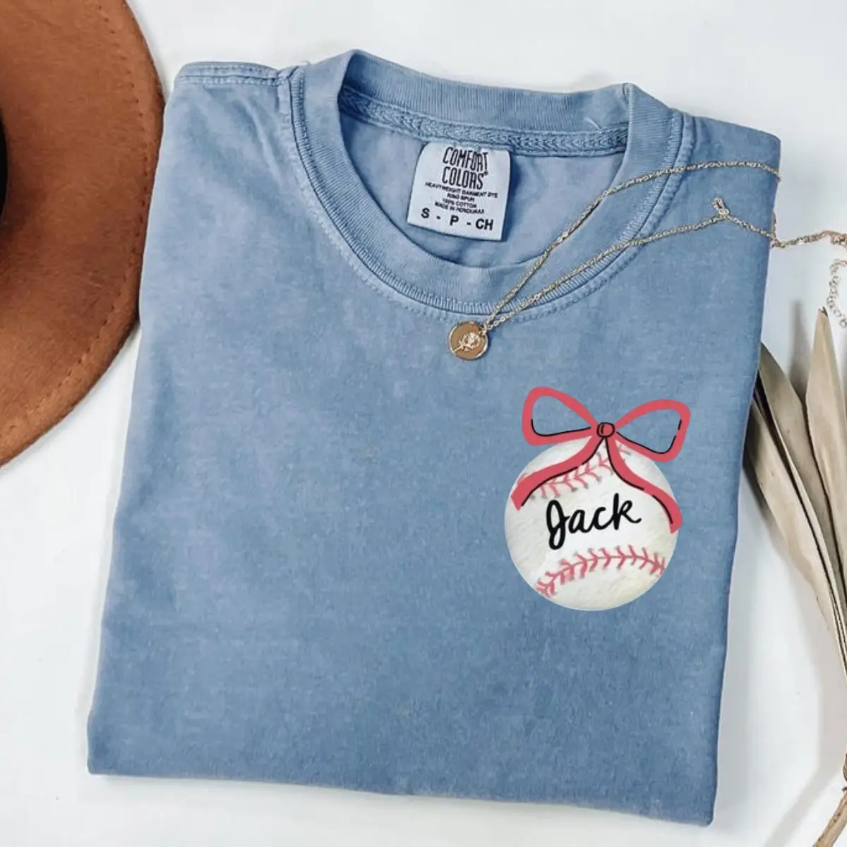 Custom Baseball Mom Comfort Colors Shirt, Personalized Gift for Mom Dad, Cute Baseball Mom Sweatshirt, Baseball Mom Shirt, Kids Name Shirt