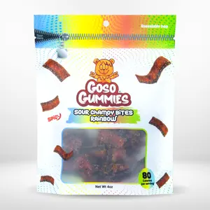 Goso Gummies Sour Chamoy Rainbow Bites - 4oz Bag - Tangy Sour Snack