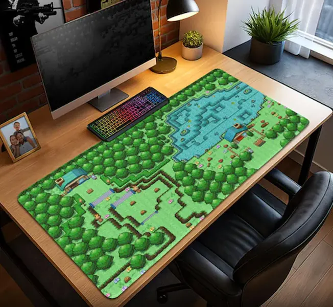 Pallet Town Mouse Pad, Game Desk Mat, X-Large Gaming MousePad Desk Mat 04