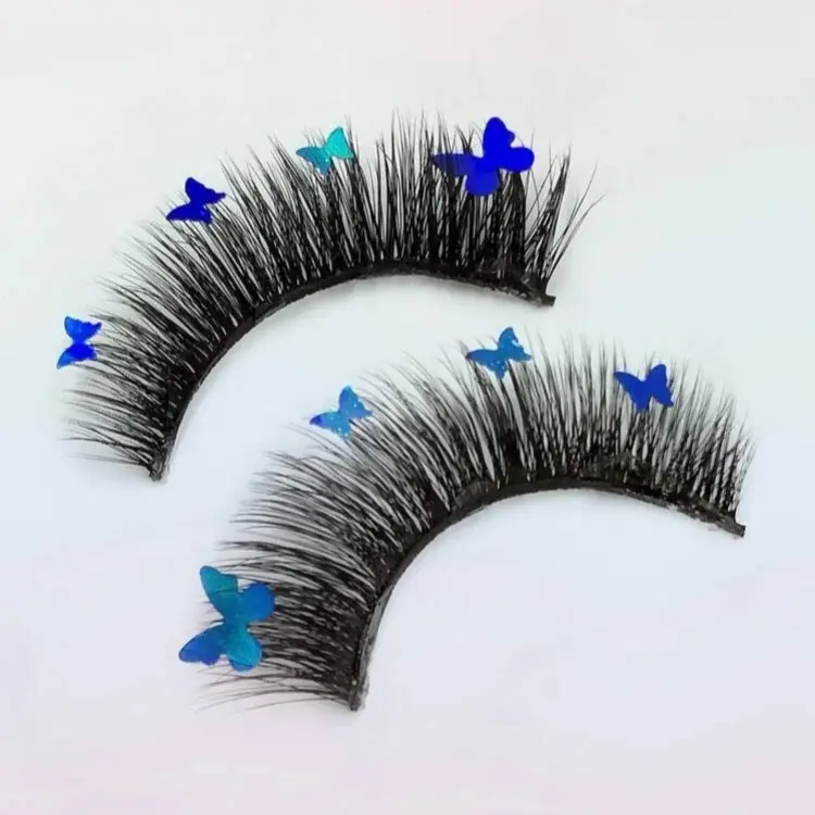 2 sets of butterfly fake eyelashes