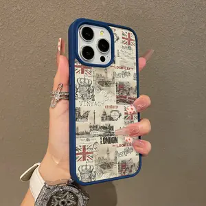 Trendy Magnetic Case for iPhone11/12/13/14/15/16/17/promax Vintage London Collage MagSafe Ready, Ultra Thin & Shockproof | Cute Pick for Girls