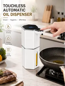 Contactless automatic oil dispenser with precise measurement control; rechargeable smart oil dispenser; contactless sensor cooking oil dispenser with LED display; large-capacity automatic oil dispenser suitable for olive oil and vinegar. Father’s Day Gift