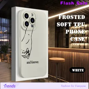 Minimalist Creative Couple'S Hand-Holding Design, Trendy And Popular Phone Case for Valentine'S Day, Suitable for Both Men And Women, Summer-Themed, Shockproof Matte Finish for Various Iphone (Gifts for Family Day, Easter, Birthdays Protective Cover