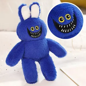 30cm Cute Bunny Ear Huggy Wuggy Plush Toy Soft PP Cotton Stuffed Blue Monster Doll Poppy Playtime  Gift