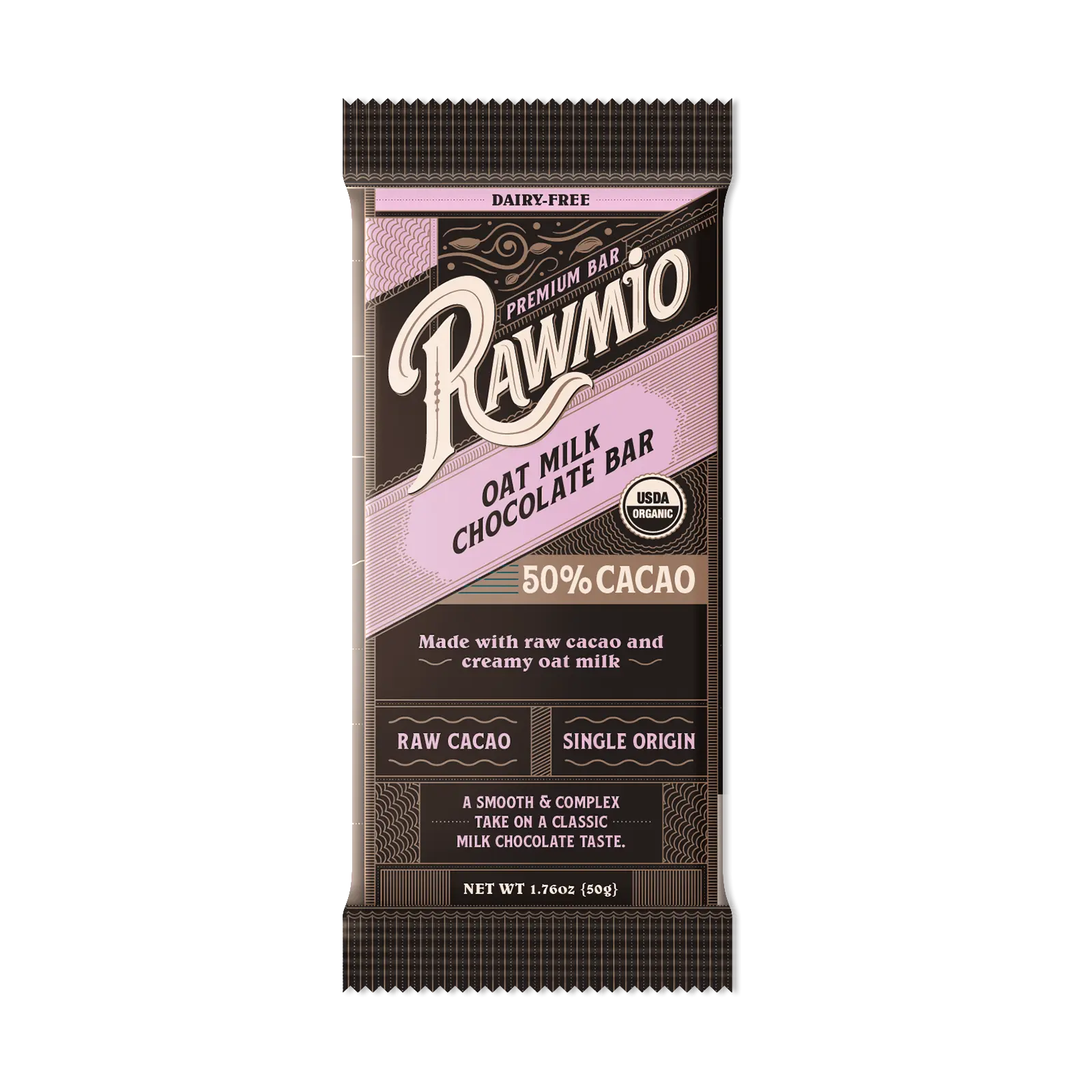 Premium Oat Milk Chocolate Bar - 50% Cacao