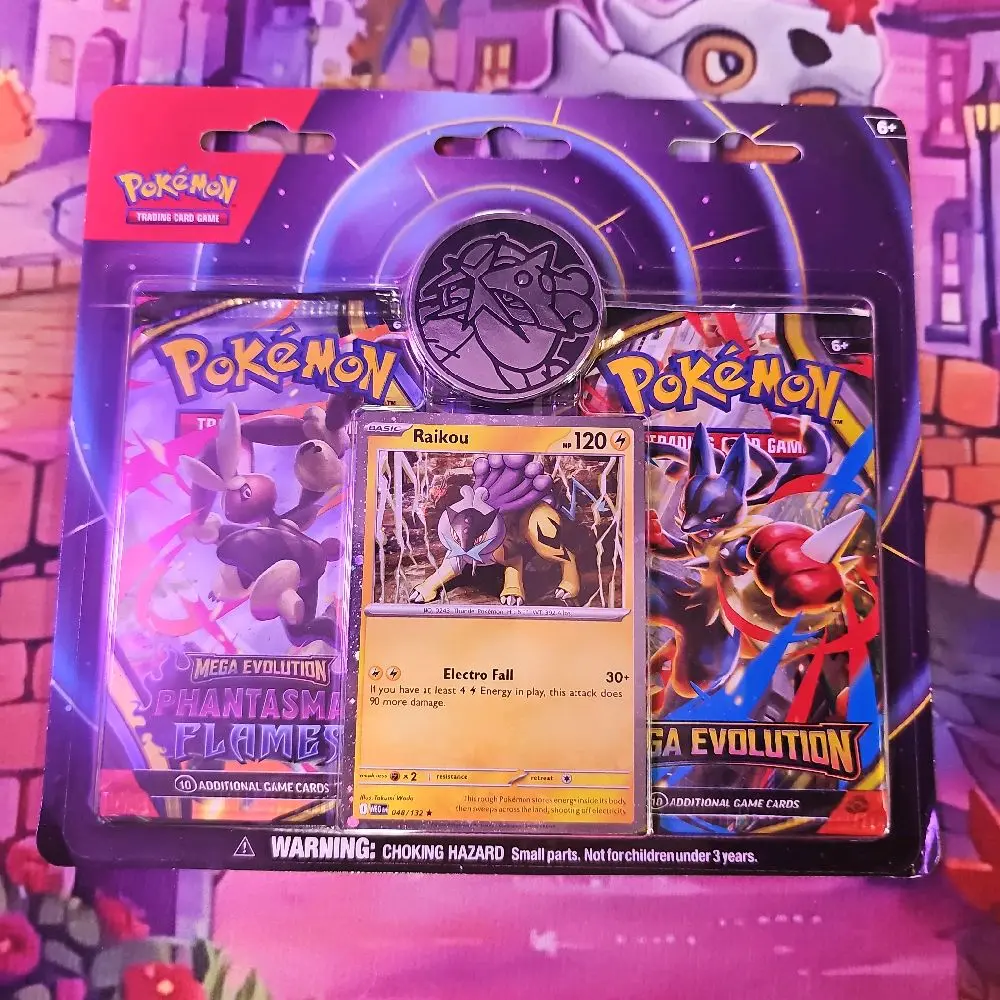 Phantasmal Flames and mega evolution 2 pack coin blister