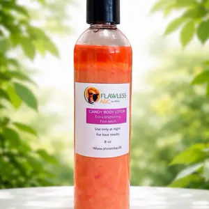 Flawless ABC Candy Body Lotion - Extra Brightening Fast Results 8 oz Use Only at Night for Best Results