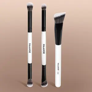 MAANGE 3pcs Makeup Brush Kit,Cosmetic Brush Set,Angled Contour Brush Concealer Brush Smudge Brush Eyeshadow Brush Nose Shadow Brush Detail Brush,Essential Tools for Flawless Application,Perfect for Beginners and Makeup Enthusiasts