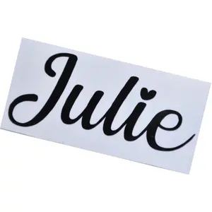 Cursive Script Name Decal: Personalized Text Vinyl Sticker for Water Bottles, Tumblers, Cups, School Labels, Container, Weddings
