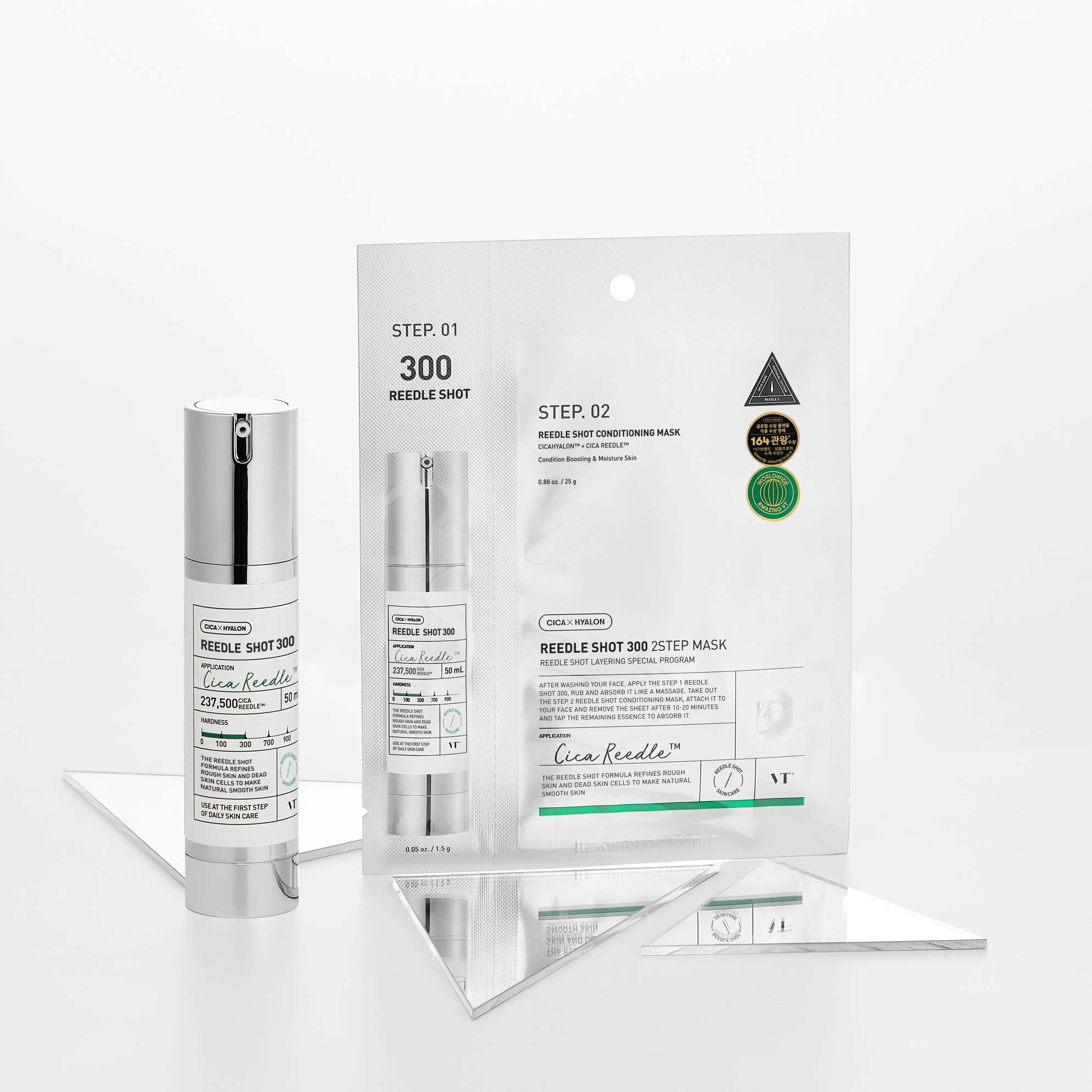 [Official VT Cosmetics Partner] VT REEDLE SHOT 300 2-STEP MASK(1ea) - Improved absorption, Improved skin texture, Hypoallergenic