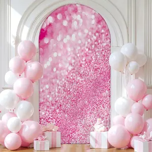 Arch Shape Stand Cover for Weddings, Birthday Parties, Festive Celebrations, Party Decor, Polyester Elastic Backdrop Prop for Banquets, Party Decoration Supplies (no Shelf, Balloons)