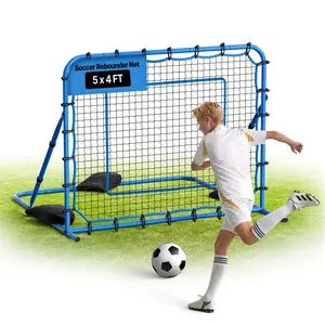 fathersdaygift  VEVOR Soccer Rebounder Net, Quick-Switch Angle Soccer Goal Rebounder for Control, Passing Practice, Heavy-Duty Iron Frame PE Net, Easy Setup Ball Training Aids Equipment for TeensAdults, 5x 4 ft