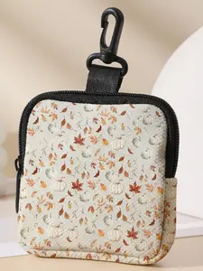 Multifunctional Coin Purse Wallet, Durable Polyester Material, Pumpkin Pattern Design, Ideal Gift for All Occasions