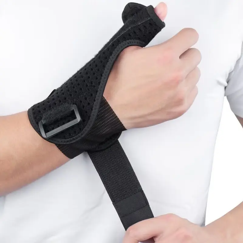 Adjustable Wrist Thumb Splint, Breathable Comfortable Ulnar Wrist Brace for Carpal Tunnel Syndrome, Unisex Left Right Hand Support Wrist Wraps