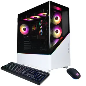 CyberPowerPC SLC11140CPG Gaming Desktop PC, AMD Ryzen 7 9800X3D, 32GB DDR5, Radeon RX 9070 XT 16GB, 2TB PCIe 4.0 NVMe SSD, WiFi/BT, RGB Gaming Keyboard/Mouse & Windows 11 Home