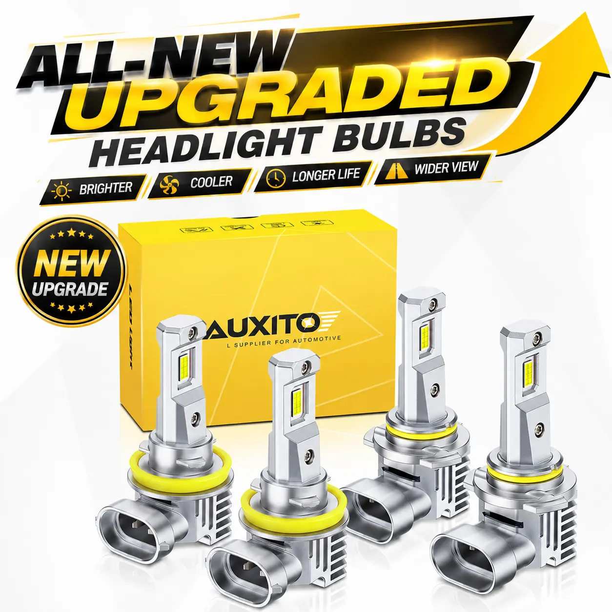 【ALL-NEW headlights】AUXITO 9005/HB3/9006/HB4/H11/H9/H8 White LED Headlight Kit High/Low Beam Bulbs Super Bright 6500K 30000LM 【ALL-NEW headlights】AUXITO 9005/HB3/9006/HB4/H11/H9/H8 White LED Headlight Kit High/Low Beam Bulbs Super Bright 6500K 30000LM