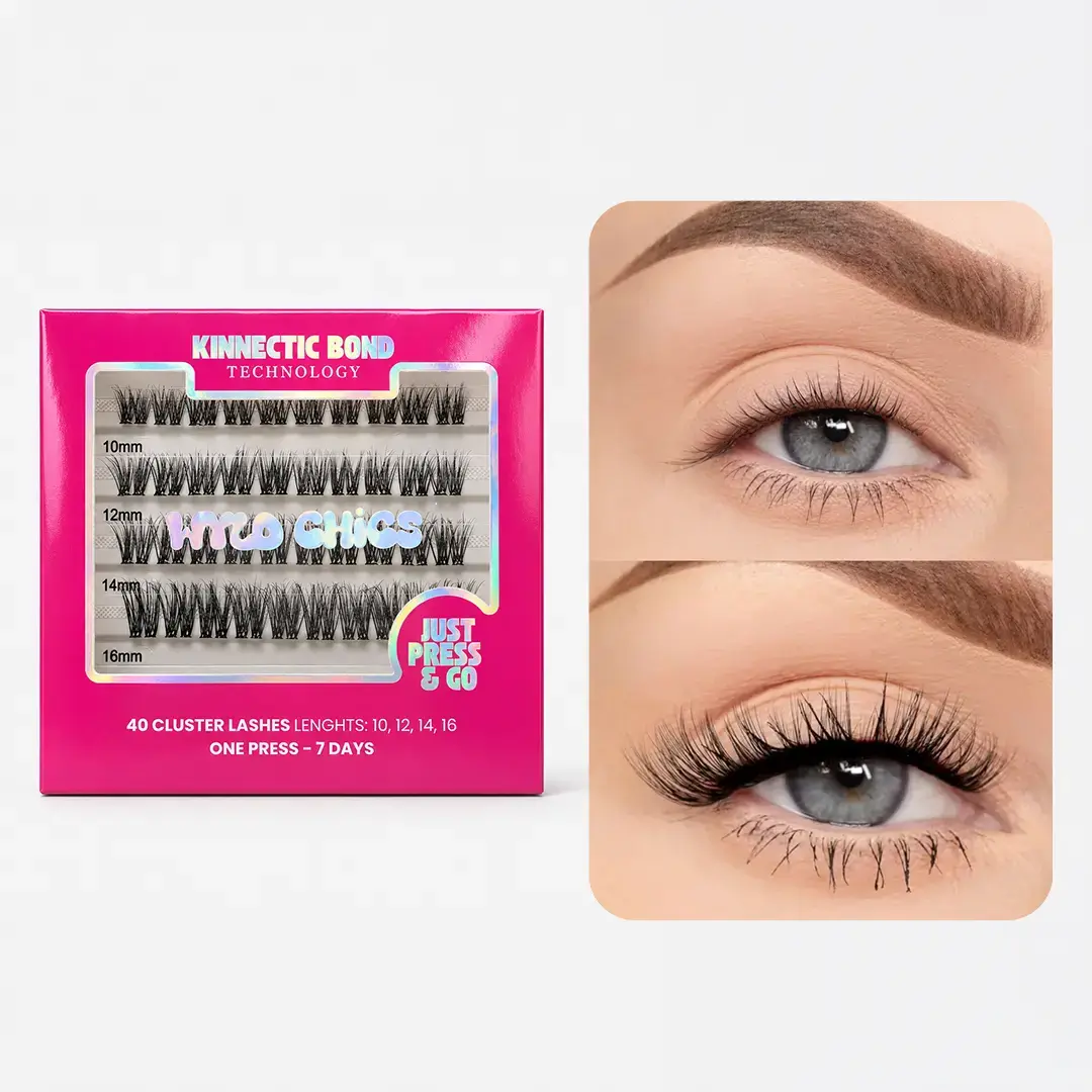 Dainty - 40 PCS Self Adhesive Eyelashes Clusters Kit - DIY Eyelashes Pre Glued - One step press and go