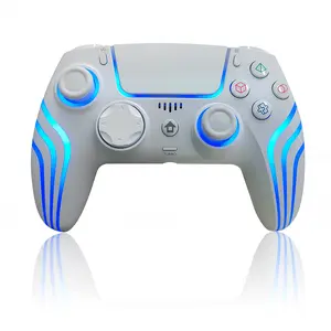 JORREP Anti-Drift Hall Effect PS5/Pro controller ，7 RGB Colors Dual Vibration Turbo 6-Axis Gyro Programmable Buttons 3.5mm Headset Jack 1500mAh Battery Wired Adjustable Gamepad Compatible with PC MAC iOS Android 10 Steam Deck