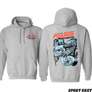 FASS Motorsports Tshirt Sweatshirt Hoodie – Turbocharger Blueprint Graphic for Diesel Truck Fans, Racing Enthusiasts, Unisex Menswear, Casual Wear