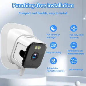 2k Window Camera WiFi 5g Dual Band Night Vision HD Wireless Indoor WiFi Security Camera, Bluetooth-compatible Connection, Full Duplex Voice Intercom, Small Size, Wifi Surveillance Camera, Home Security Cctv
