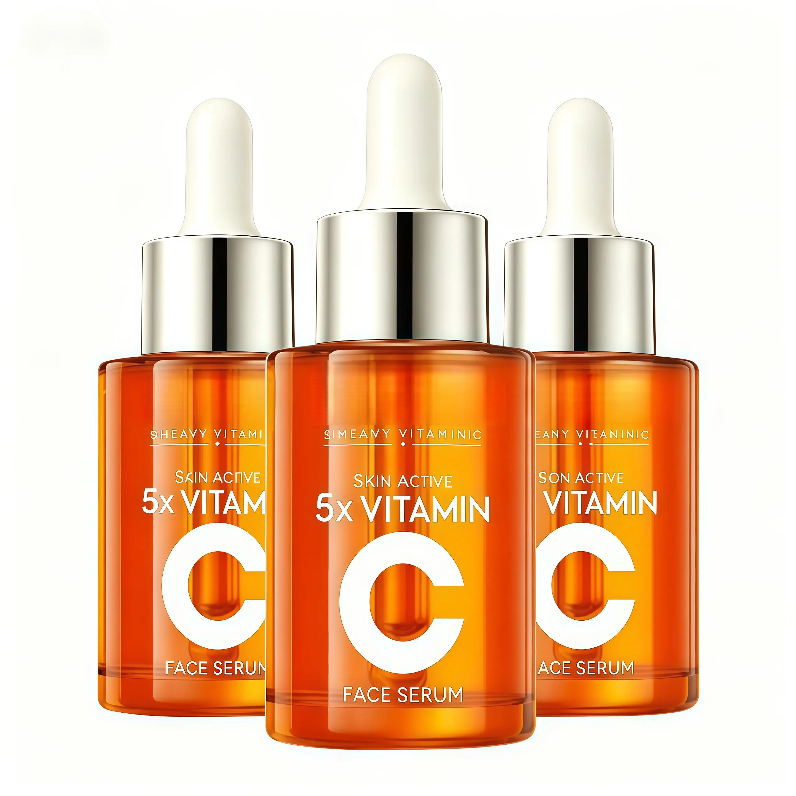 5x Vitamin C Facial Serum with Hyaluronic Acid, Niacinamide - Hydrating Moisturizer for Skin Repair, Radiant Glow - All Skin Types Vitamin C Serums