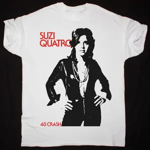 Vintage Suzi Quatro - 48 Crash Cotton White Full Size Men Women Shirt