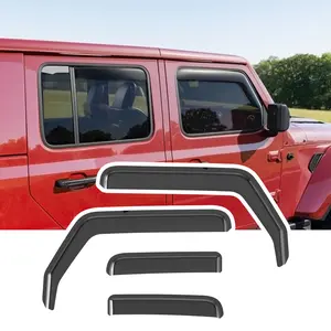 [Fits 20-26 Gladiator & 18-26 Wrangler] Side Window Visor Deflector Compatible with 2020-2026 Jeep Gladiator JT 2018-2026 Wrangler JL 4-Door Replacement for 20-26 Gladiator Accessories