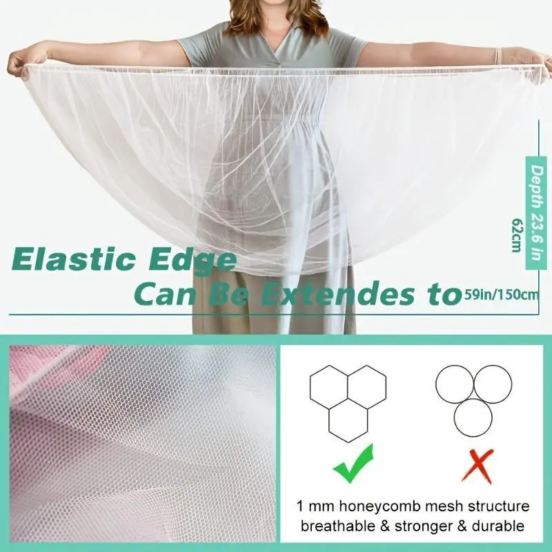 Stay Protected from Mosquitoes with this Durable Pink Stroller Mosquito Net - Perfect for Newborn Infant Baby Strollers, Bassinets, Cradles, Playards, Pack N Plays & Mini Cribs! Christmas Halloween Gift Essentials
