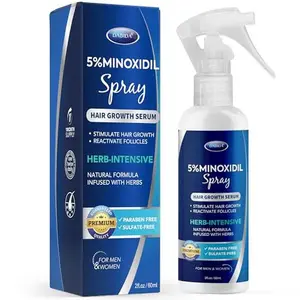 5% Minoxidil Hair Regrowth Spray for Men & Women, Hair Growth Treatment, Thinning Hair Solution, Beard Growth, Scalp Hair Regrowth, Hair Thickening, Biotin Hair Serum, Bald Spot Repair, Fast Hair Growth