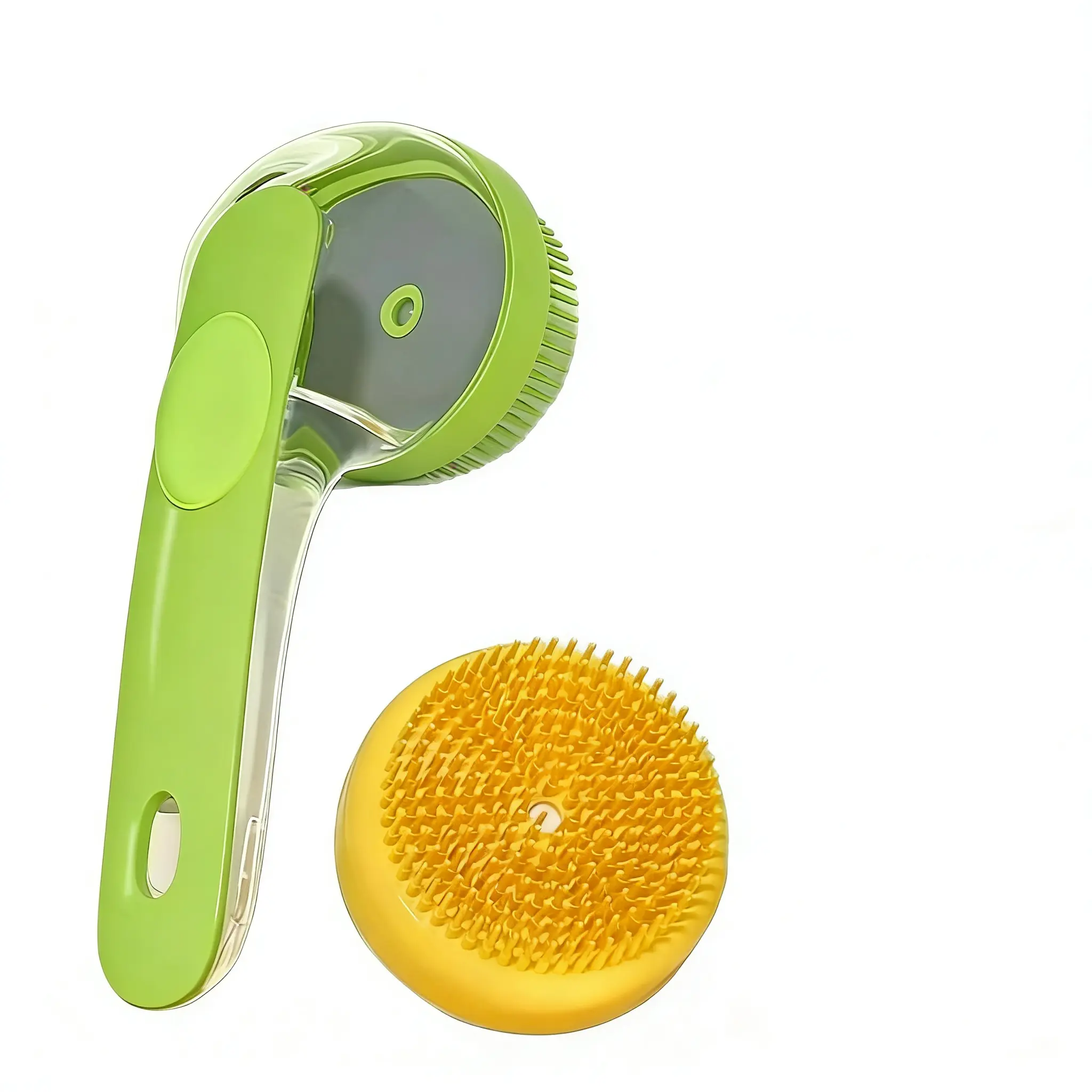 2026 New 2-in-1 Pet  & Grooming Deshedding Animal Hair  with Built-in Soap Dispenser, 8in×3in×4in,  Massage Tool for  & Cats, Enhances Hair Care, Improves Bathing Experience, Boosts Blood Circulation, Animal Hair brush bath dog sohochic gentle