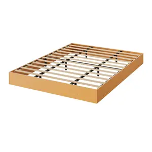 Garvee Twin XL Modern Minimalist Wood Platform Bed Frame with Strong Slat Support, No Headboard, Space-Saving Design, Easy Assembly, Pine Wood Finish