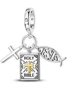 Original Bible Cross Pendant Necklace, Ideal DIY Jewelry Accessory, Perfect Birthday Gift for Women, All Seasons Wear