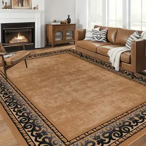 1pc Upgraded Classical Bohemian Luxury Rug For Living Room Vintage Floor Rug For Bedroom Flannel Rug Home Decor Rug For Home Room Hotel Non-slip Machine Washable Rug Cute Aesthetic Home Decor Interior