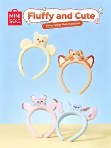 Disney Plush Ear Headband, Soft Fluffy Headband,Cute Nick/Judy/Stitch/Pooh Cartoon Ears Hair Hoop,Ultra-Soft, Cute & Lightweight for Theme Park, Daily Wear, Costume Party, or Cozy Home