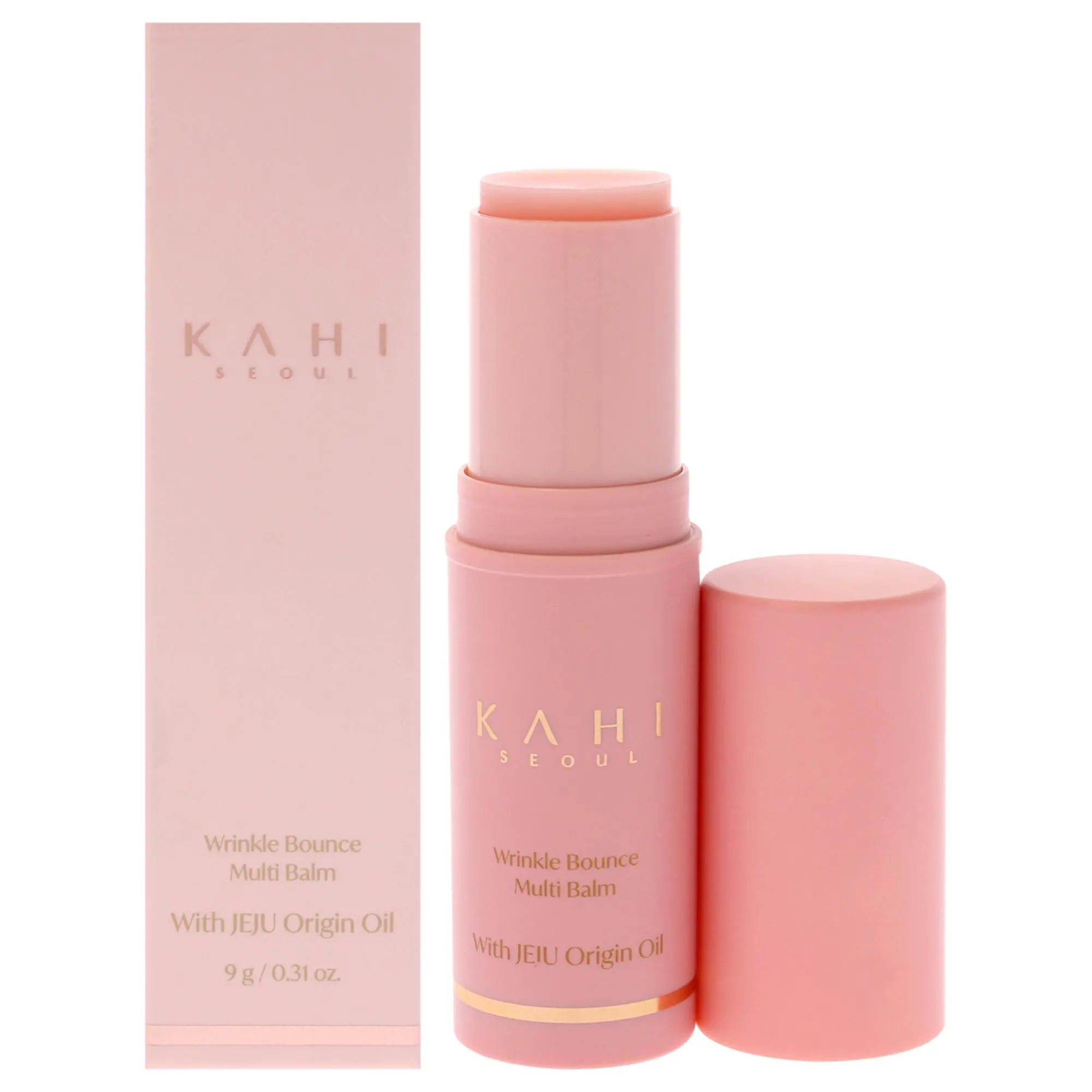 Kahi Wrinkle Bounce Multi Balm Stick for Women - 0.31oz Daily Apply Stick with Jeju Origin Oil, Compact Multi-Use Option in Box