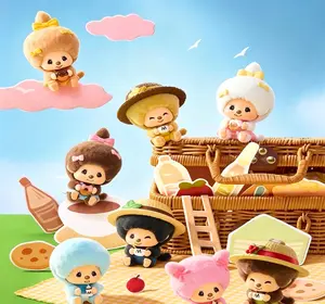 Monchichi-Cute Coffee Farm Series  Mystery plush Blind box Soft Collectibles  ， Soft Collectibles Hidden Style