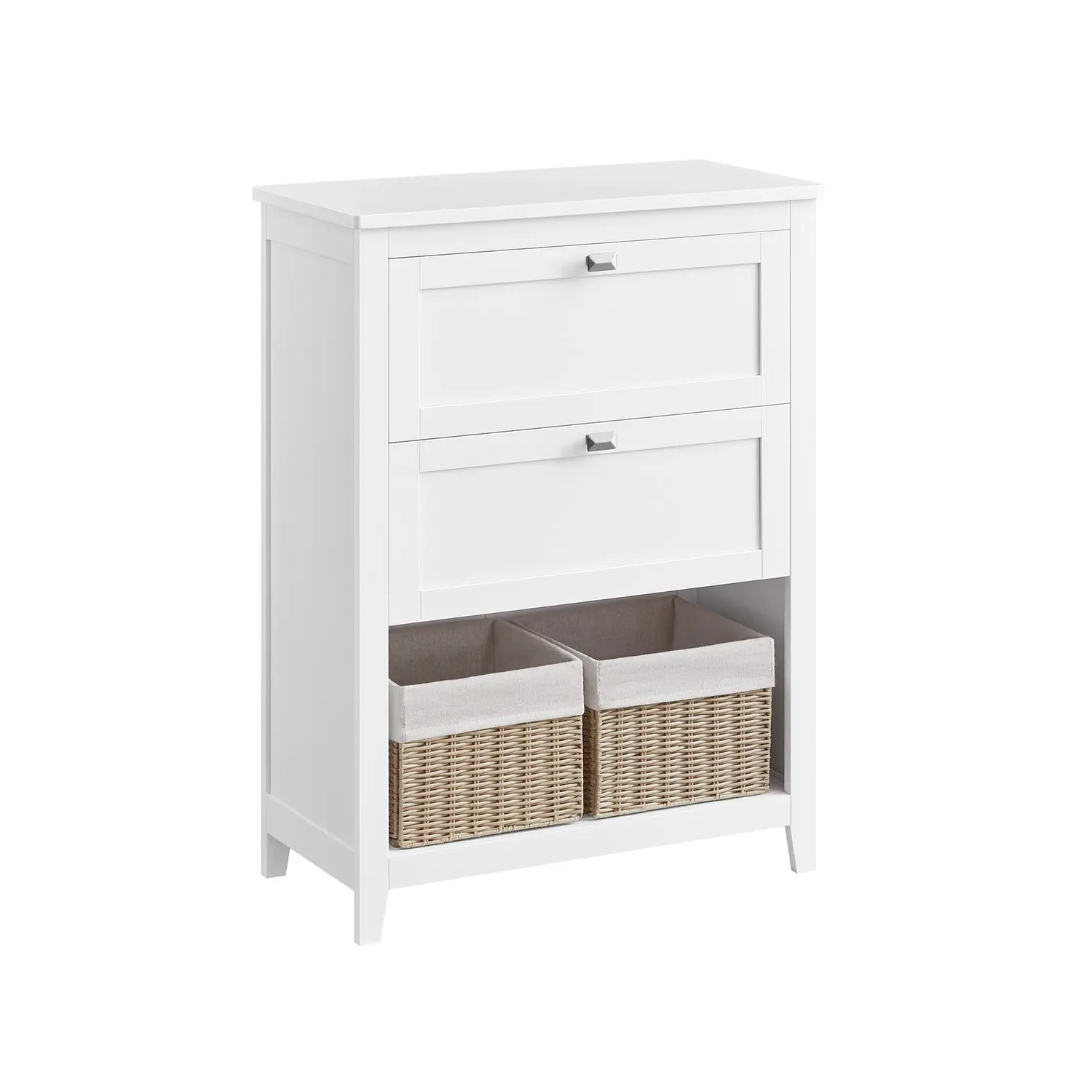 VASAGLE Bathroom Cabinet with 2 Drawers, Cloud White Drawers Bathroom Furniture
