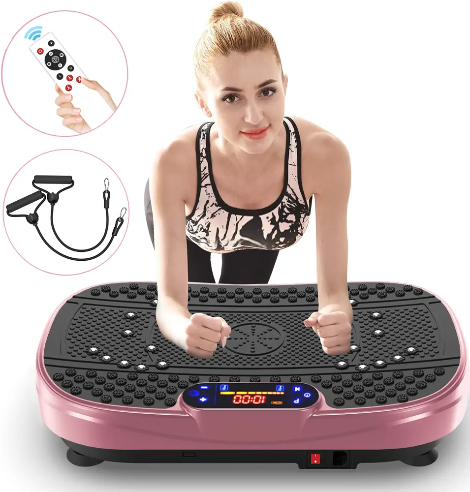 【Hufaut】Vibration Plate Exercise Machine, Workout Vibration Fitness Platform for Home Fitness,Max 330LBS