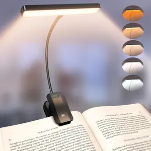 26 LED Book Light, 1200 mAh 90 Hrs Lasting Rechargeable Reading Light, 5  Colors & Stepless Dimming Book Reading Light - Portable Clip  Light for Book Lovers