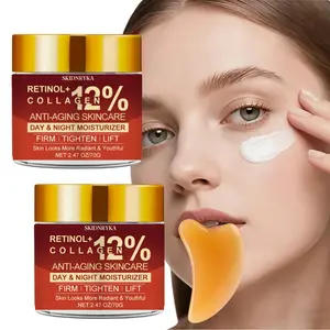 Day & Night Fast-Acting Lifting Firming Face Cream (with facial gua sha board) — a firming cream rich in retinol, collagen, hyaluronic acid, and vitamin C that hydrates and smooths, brightens skin tone, is gentle and non‑irritating—ideal for everyday skin
