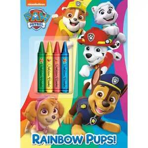 USED-Rainbow Pups! (Paw Patrol) by Golden Books (Paperback)