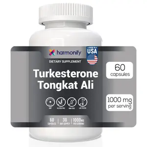 HARMONIFY Turkesterone Supplement for Men with Tongkat Ali 1000 mg Herbal Formula 60 Capsules Non-GMO Gluten-Free 30 Days Supply Made in USA