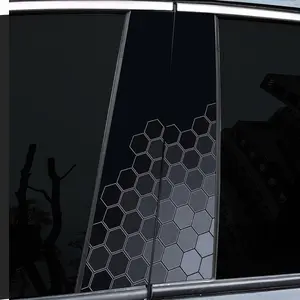 2 very beautiful and interesting car middle pillar stickers, with personal creativity, B pillar protective film, cool black pattern car stickers, Side Decals, suitable for cars