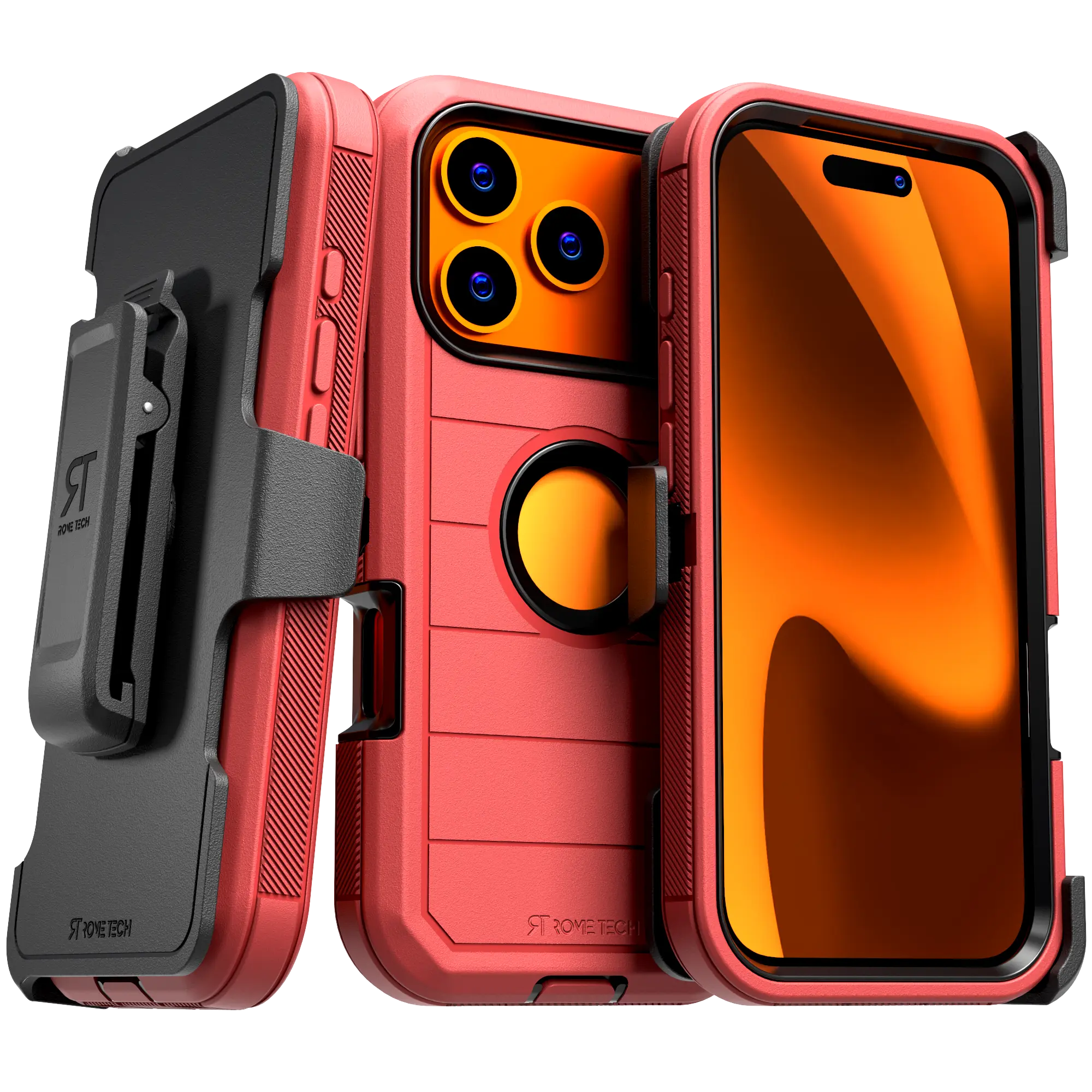 Rome Tech Shockproof Cover Defender Case for iPhone 17/16/15 Pro Max Four Layers of Protection Cellphone Casing Heavy-duty Protection Holster doubles as a kickstand - TikTok Shop Rome Tech Shockproof Cover Defender Case for iPhone 17/16/15 Pro Max Four Layers of Protection Cellphone Casing Heavy-duty Protection Holster doubles as a kickstand - TikTok Shop