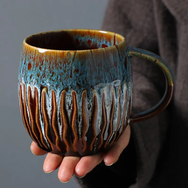 20oz Coffee Cup Microwave & Dishwasher Safe, Glazed Ceramic Mug for Home Office Use, Durable and Stylish Drinkware Coffee Lovers, Reusable Ceramic Cup, Ceramic Coffee Cups